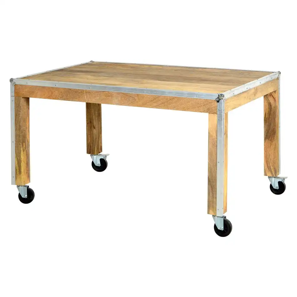 Roadie Chic Reclaimed Dining Table on Wheels (Knock Down) - popular handicrafts
